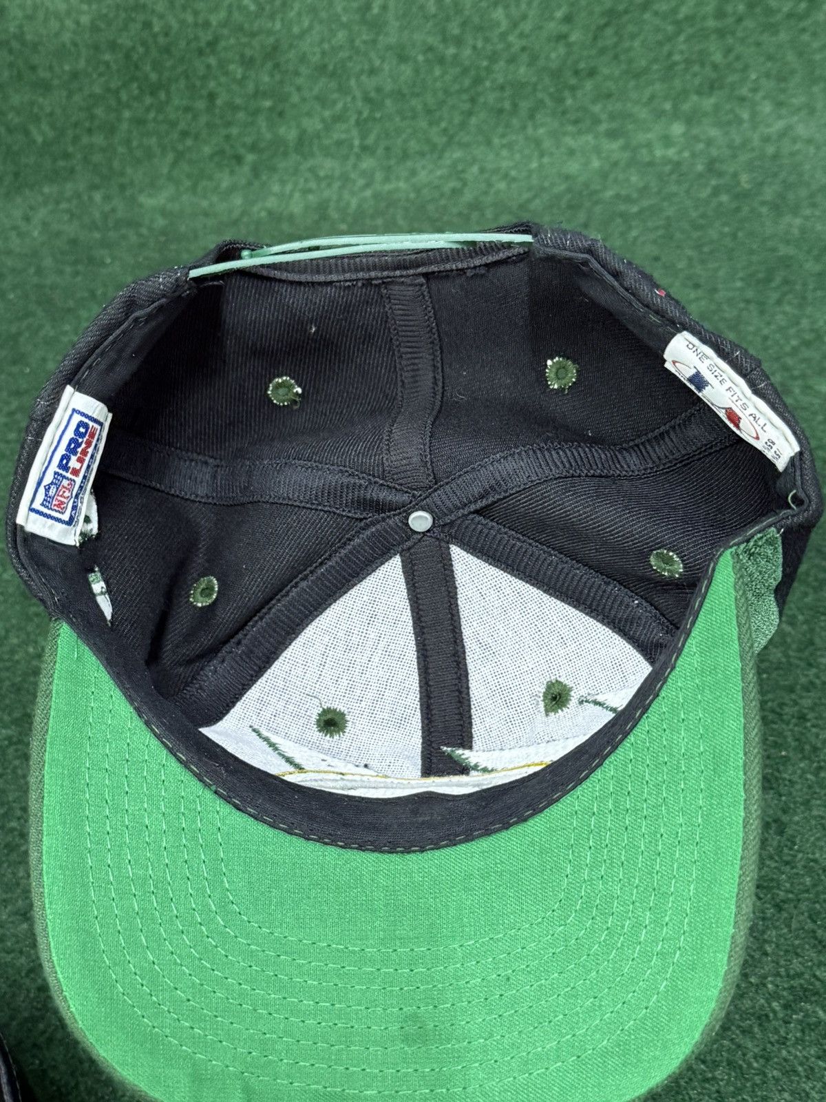 Logo Athletic Vintage Green Bay Packers Black Dome Shark Tooth Hat Size ONE SIZE - 5 Thumbnail