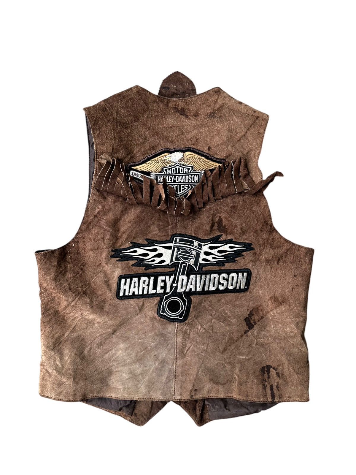 Leather Harley davidson pig skin vest Size US S / EU 44-46 / 1 - 1 Thumbnail