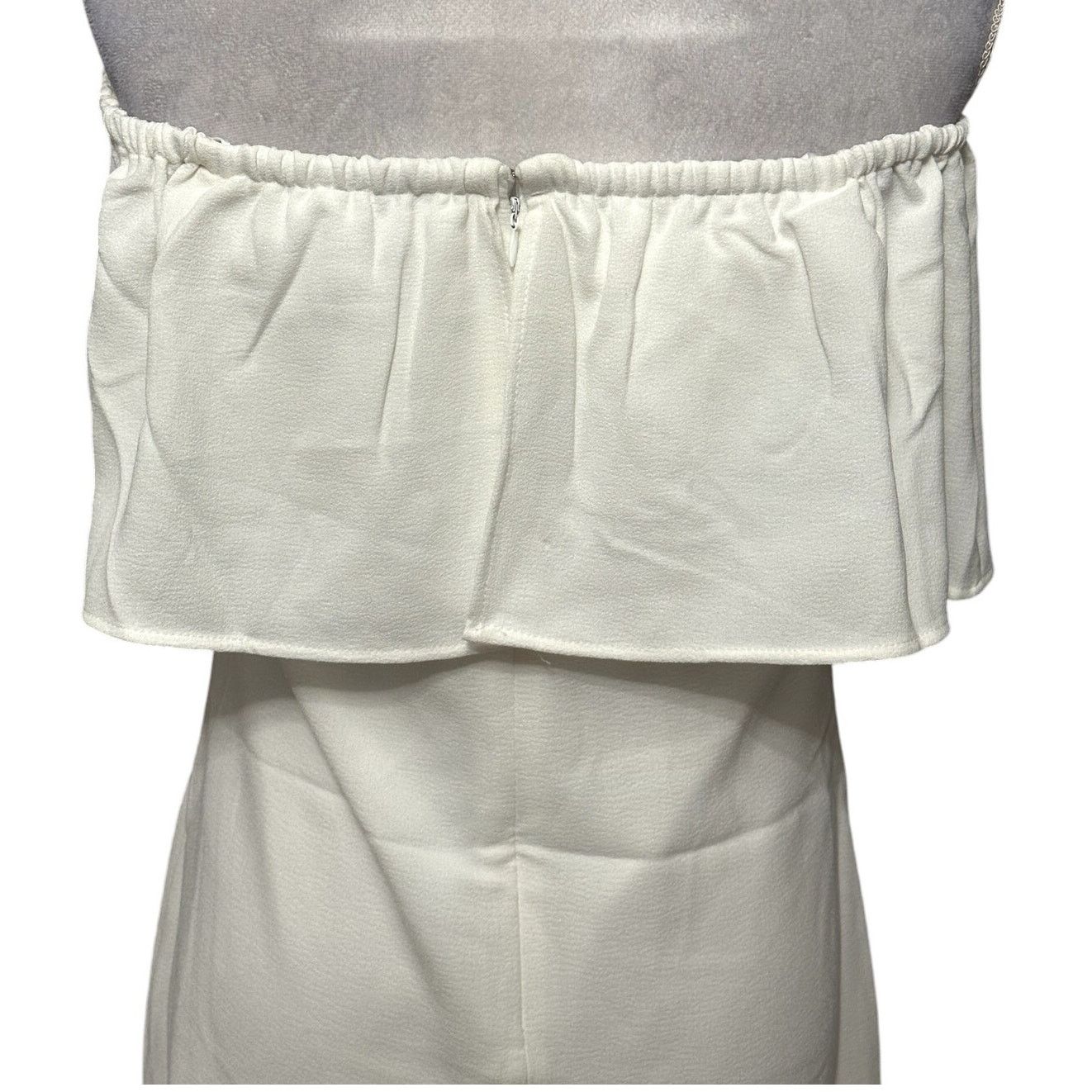 Other Charles Henry Mini Dress Ruffle Off Shoulder Ivory XS NWOT Size XS / US 0-2 / IT 36-38 - 6 Thumbnail