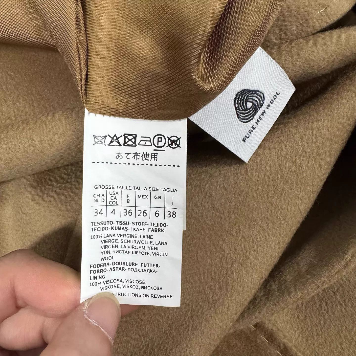 Max Mara Max Mara Camel Double-Breasted Belted Wool Coat 36 Size S / US 4 / IT 40 - 6 Thumbnail