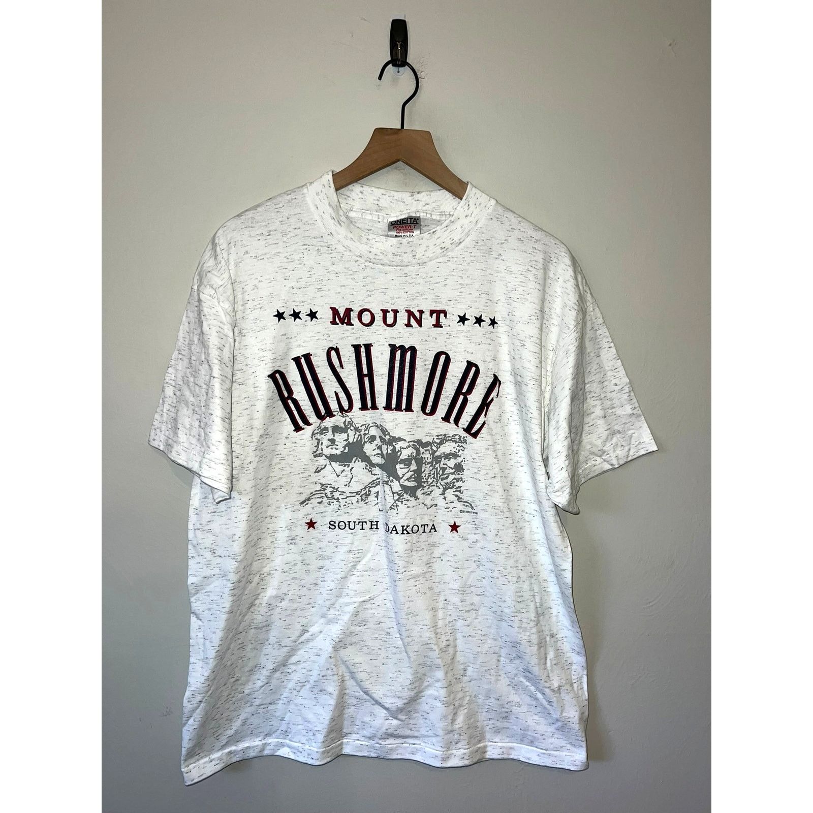 Vintage Vintage Mount Rushmore Shirt White Speckled White L Tee Size US L / EU 52-54 / 3 - 1 Thumbnail