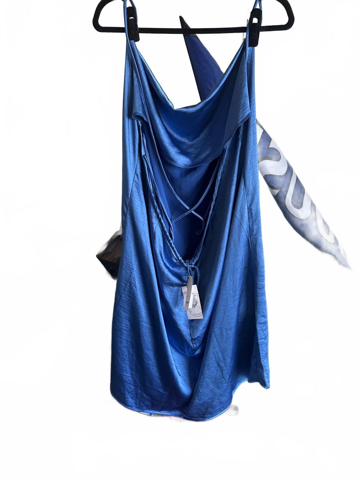 Designer Francesca’s NWT Stylish Blue Dress Size XXL / US 16-18 / IT 52-54 - 2 Thumbnail
