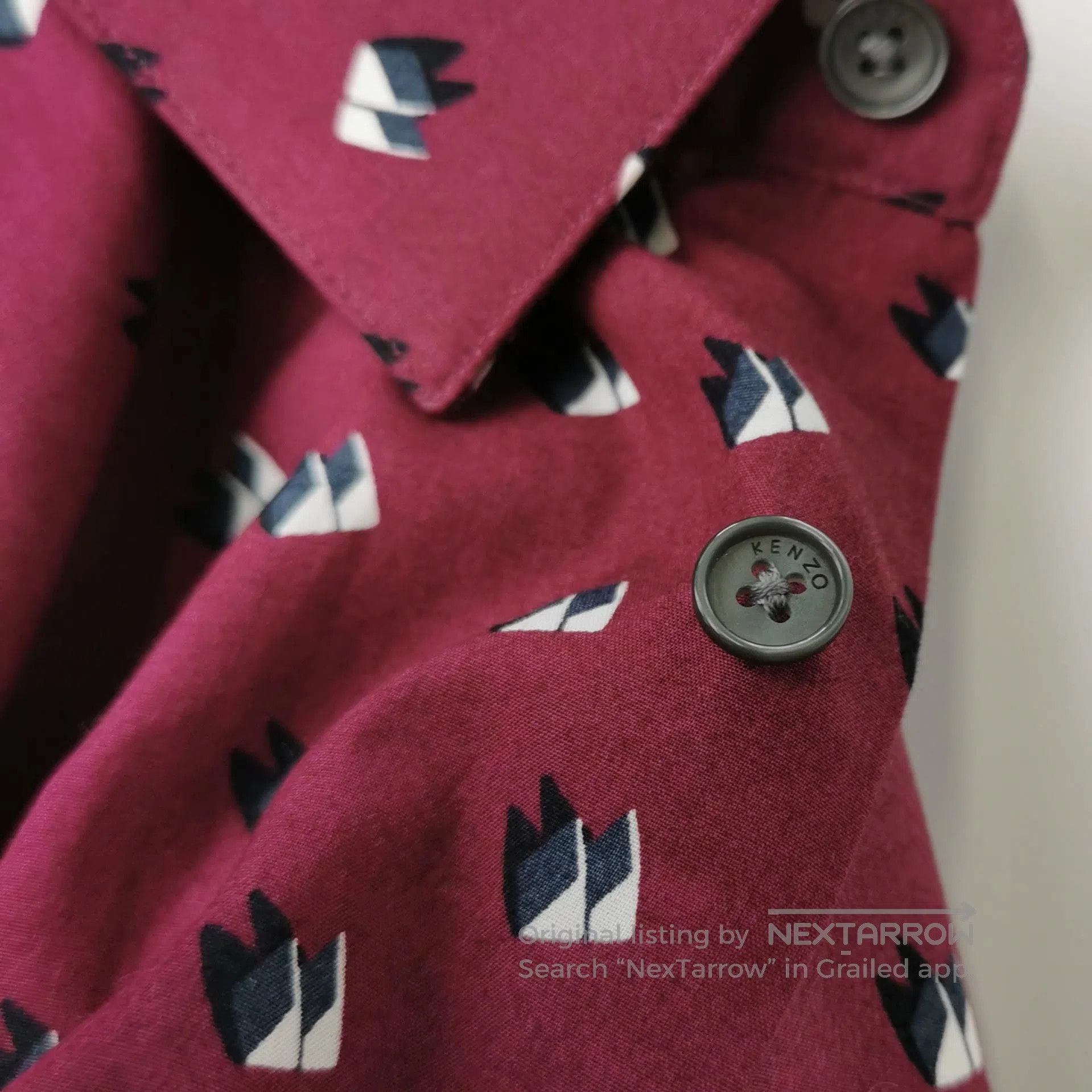 Kenzo Kenzo Cotton Patterned Button-Down Shirt L/41. Size US L / EU 52-54 / 3 - 1 Thumbnail