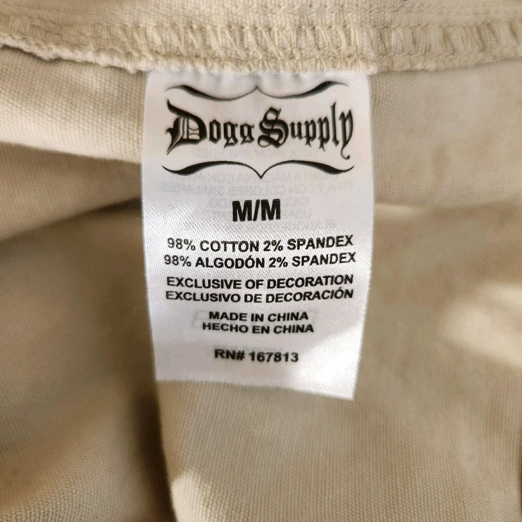 Vintage Dogg Supply by Snoop Dogg Mens |M| Khaki Short Sleeve Button Up Shirt Shirt Hip Hop Streetwear Casual Mens Size US M / EU 48-50 / 2 - 5 Thumbnail