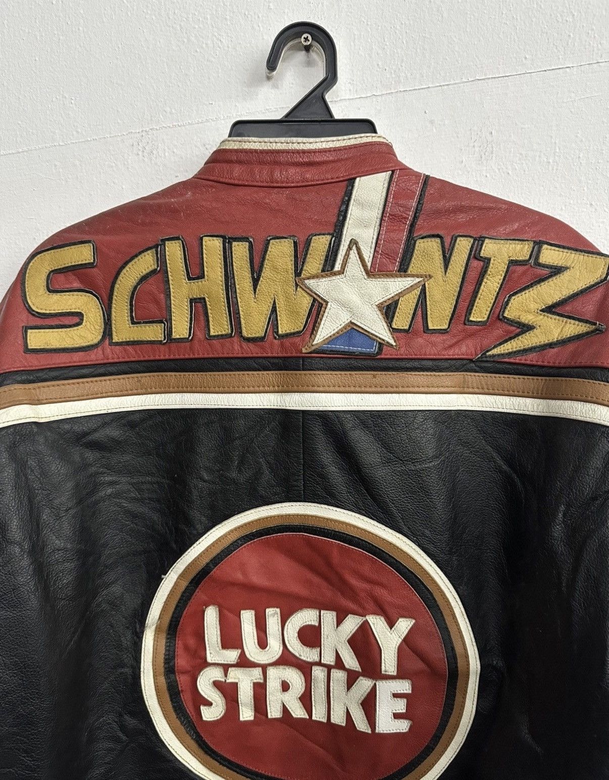 Vintage 90's LUCKY STRIKE Leather Jacket Size XL-XXL Size US L / EU 52-54 / 3 - 11 Thumbnail