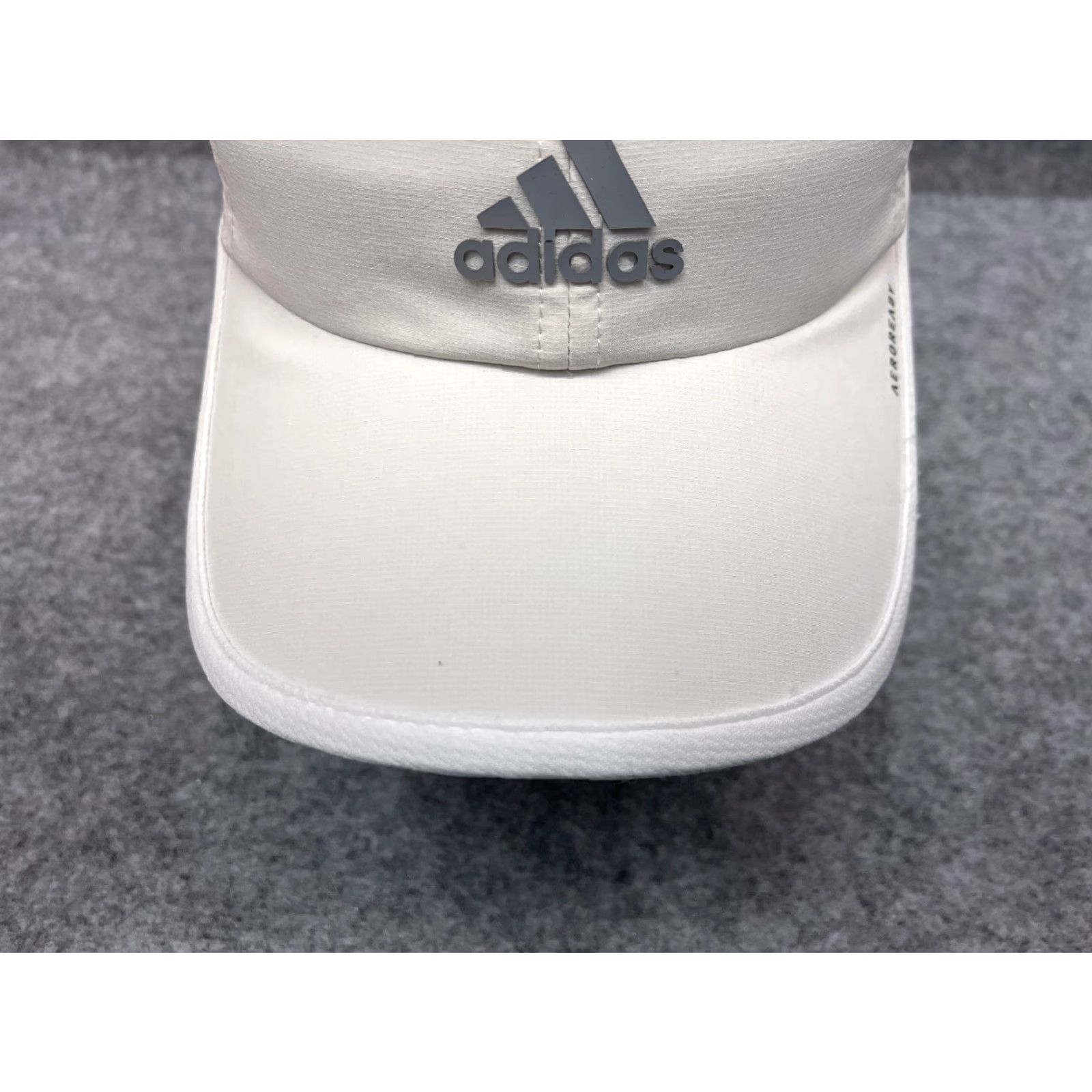 Adidas adidas Hat Cap Strap Back Adult One Size White Polyester Blend Aeroready Run Gym Baseball Cap Mens Size ONE SIZE - 3 Thumbnail