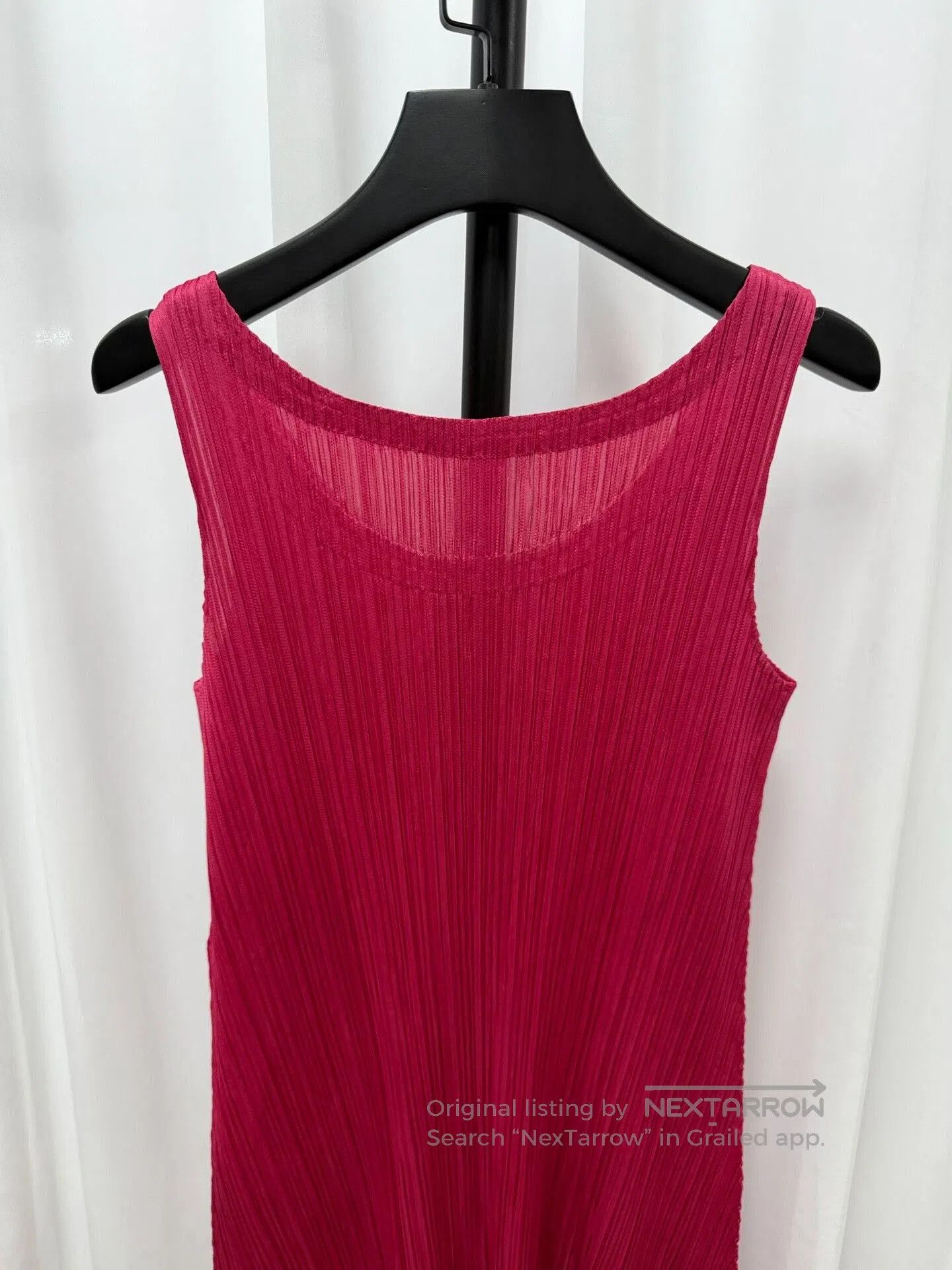 Pleats Please Issey Miyake Pleats Please Issey Miyake Pink Pleated Sleeveless Dress. Size L / US 10 / IT 46 - 6 Thumbnail