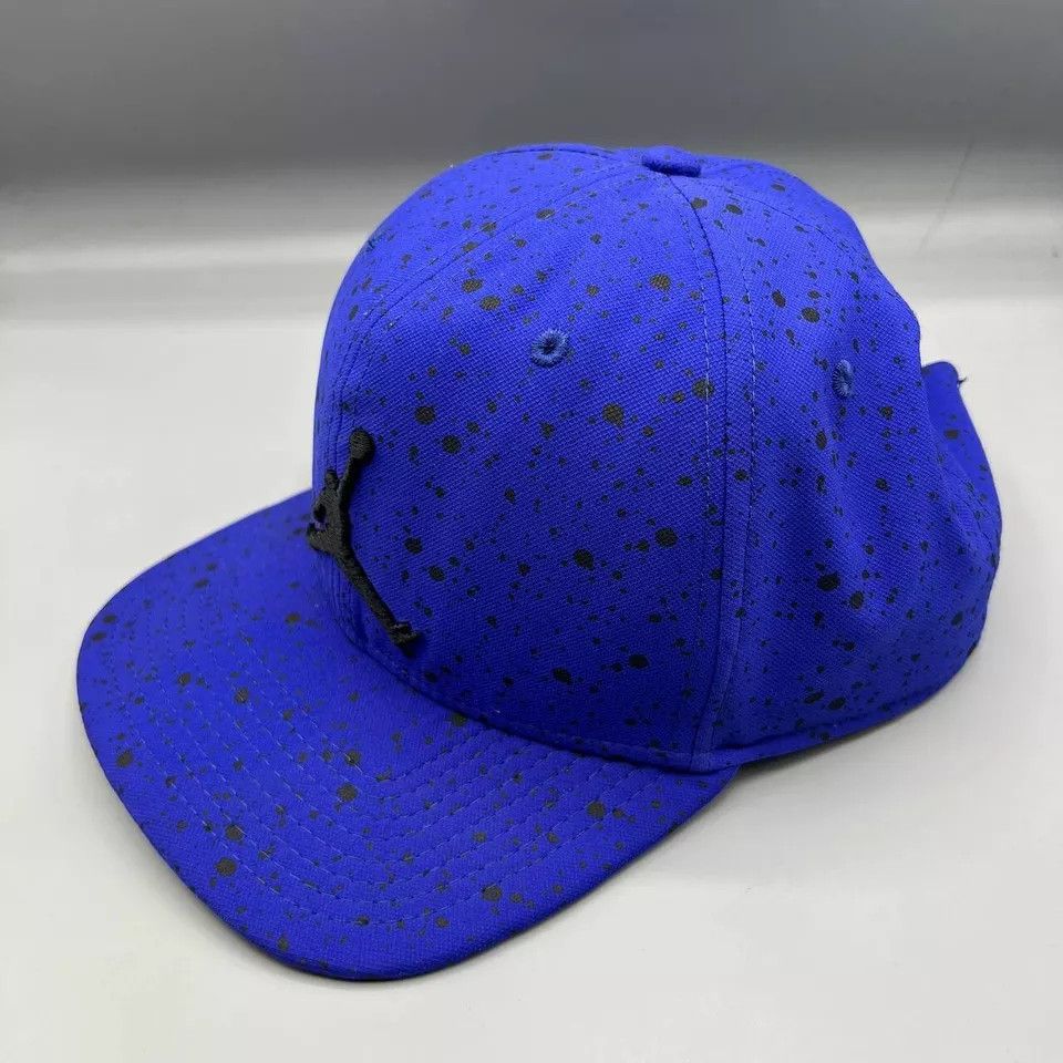 Jordan Brand Air Jordan Hat Men Blue Speckled Print Jumpman Snap Back Cap Size ONE SIZE - 2 Thumbnail
