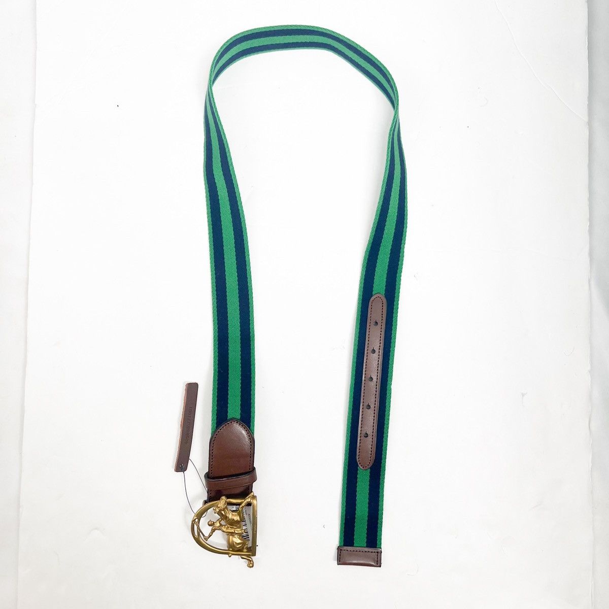 Polo Ralph Lauren Polo Ralph Lauren EQUESTRIAN BUCKLE Striped Belt Size 36 - 6 Thumbnail