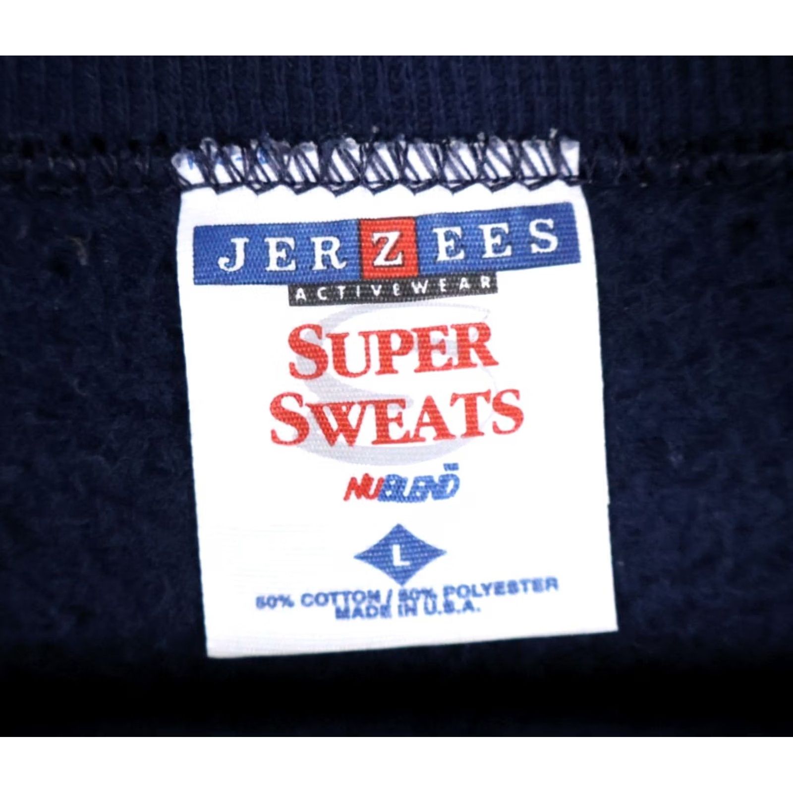 Jerzees VINTAGE Jerzees Sweatshirt Michigan Map Embroidered Blue Heavyweight Crew Neck Adult Large Mens Size US L / EU 52-54 / 3 - 3 Thumbnail