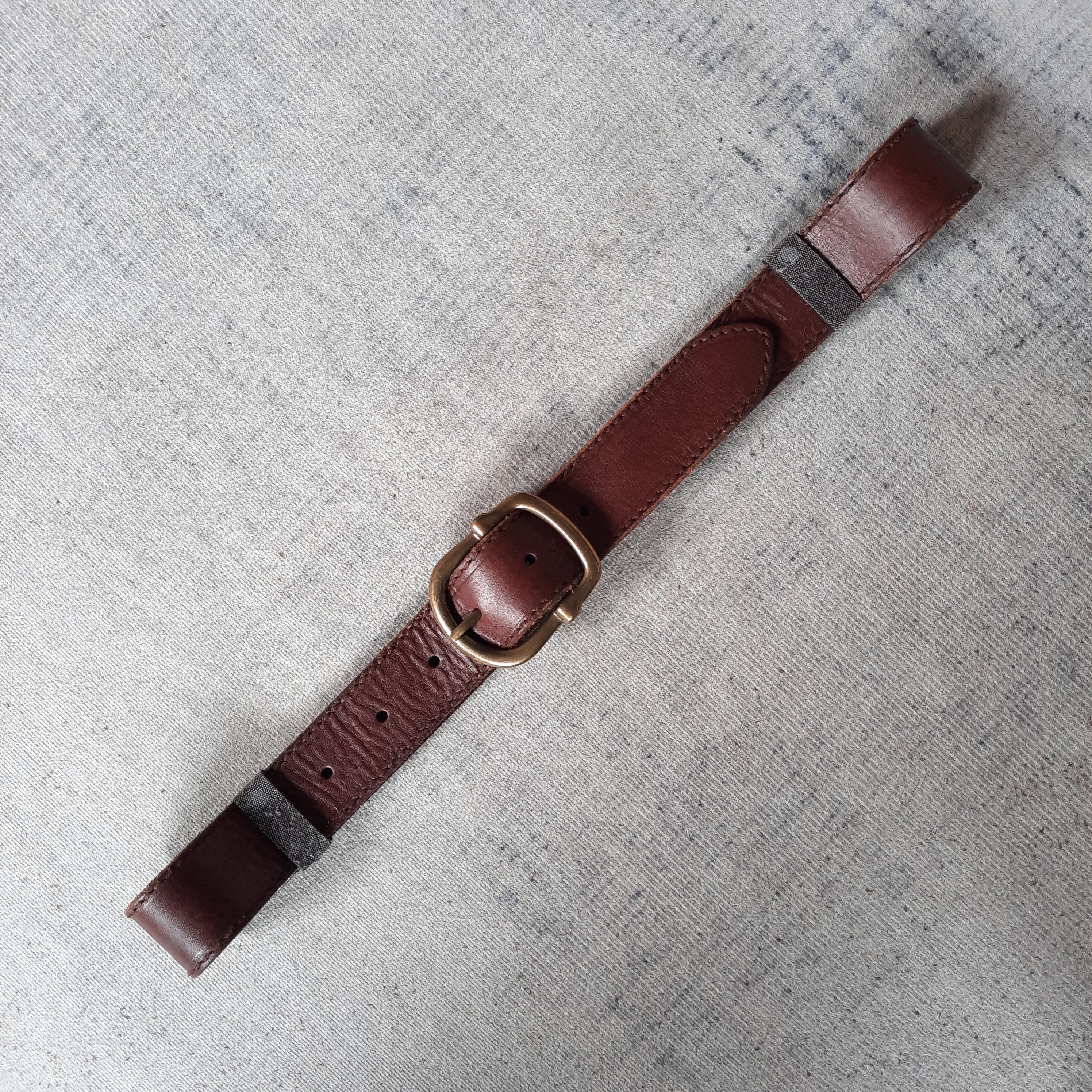 Cowboy Equipment 🐎 Solid brass garrison stitching leather belt Size ONE SIZE - 9 Thumbnail
