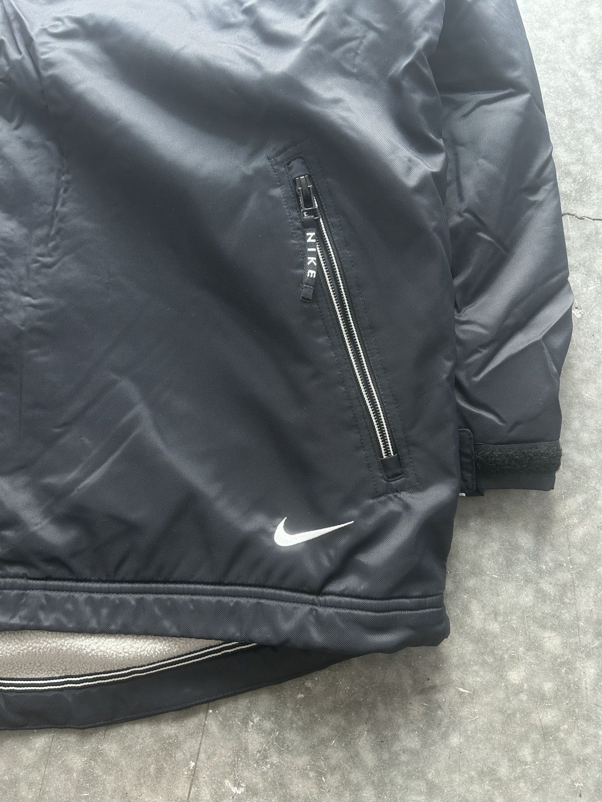 Nike × Vintage Vintage 90s Nike Coaches Jacket Fleece Lined Size US XL / EU 56 / 4 - 2 Thumbnail