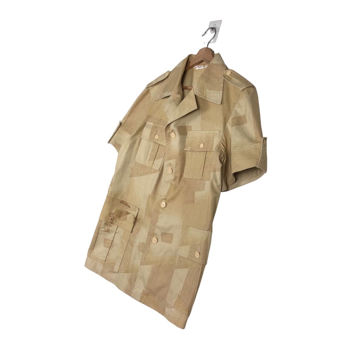Japanese Brand Vintage Painted Patch Work Shirt Jacket DUrban Issey Miyake Size US M / EU 48-50 / 2 - 2 Thumbnail