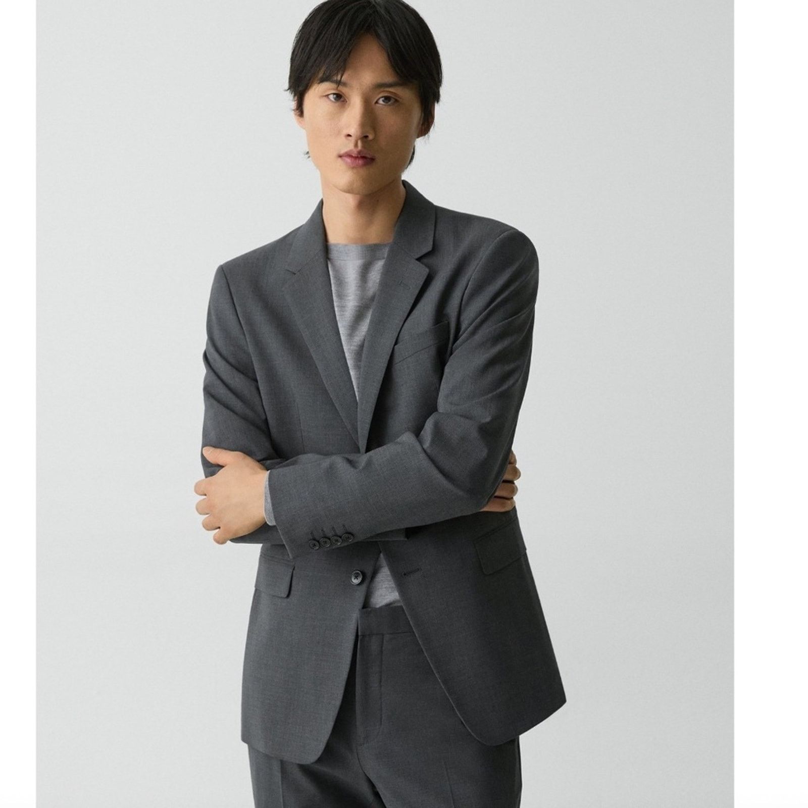 Theory Theory Men's Charcoal Blazer - 42R Size 42R - 1 Thumbnail