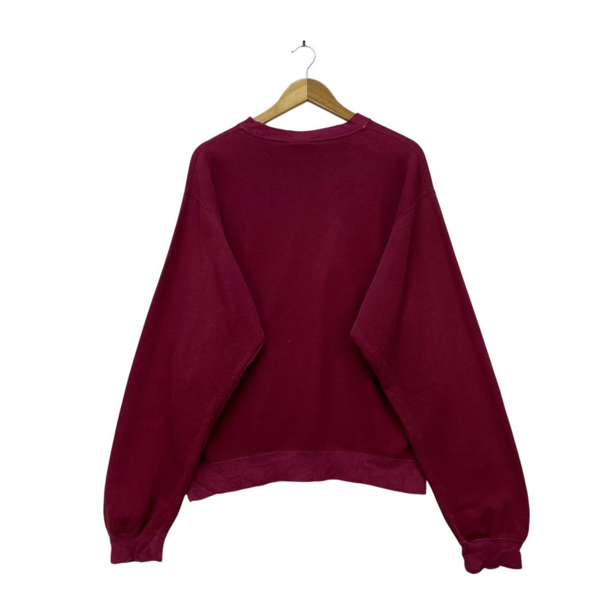 Nike 💥 Vintage Nike crewneck Sweatshirt Maroon Big Blue swoosh Size US M / EU 48-50 / 2 - 2 Thumbnail