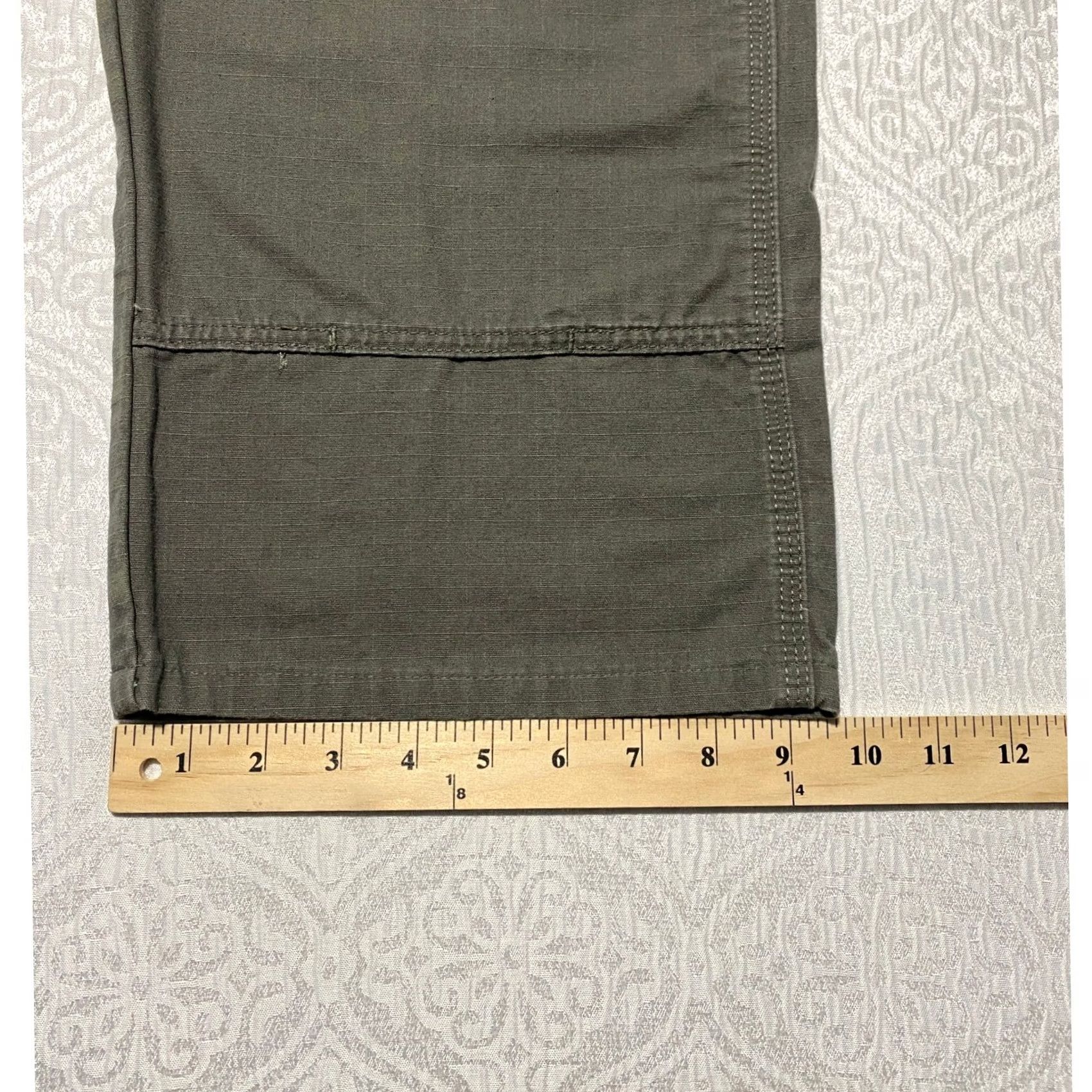 Wrangler Wrangler Workwear Mens Olive Green Ripstop Cargo Pants Relaxed Fit 40x28 Utility Size US 40 / EU 56 - 6 Thumbnail