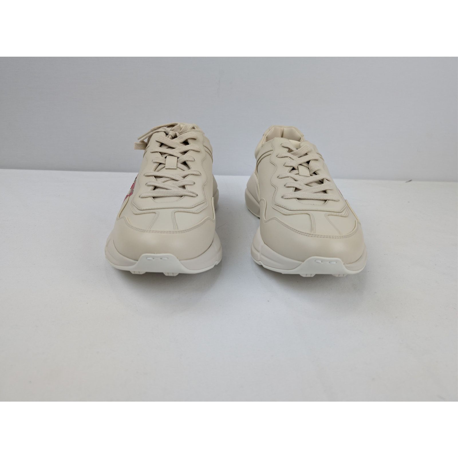 Gucci o1rshd1 Gucci logo print Rhyton leather sneakers in ivory Size US 10.5 / EU 43-44 - 8 Thumbnail
