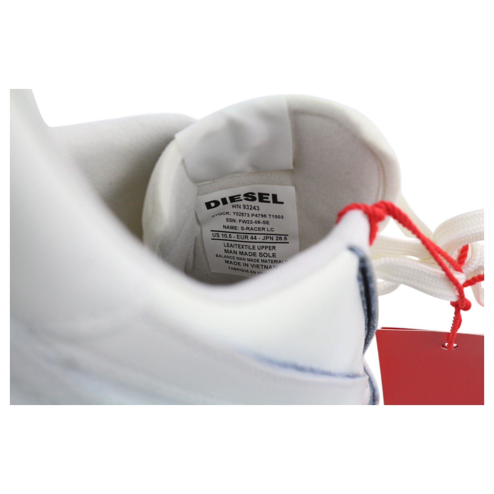 Diesel S-RACER LC EU44 White Suede Leather 40591 Size US 11 / EU 44 - 11 Thumbnail