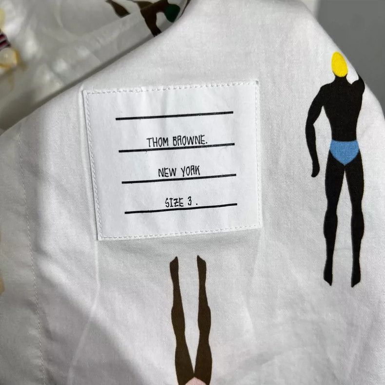 Thom Browne Thom Browne White short-sleeved shirt Size US L / EU 52-54 / 3 - 3 Thumbnail
