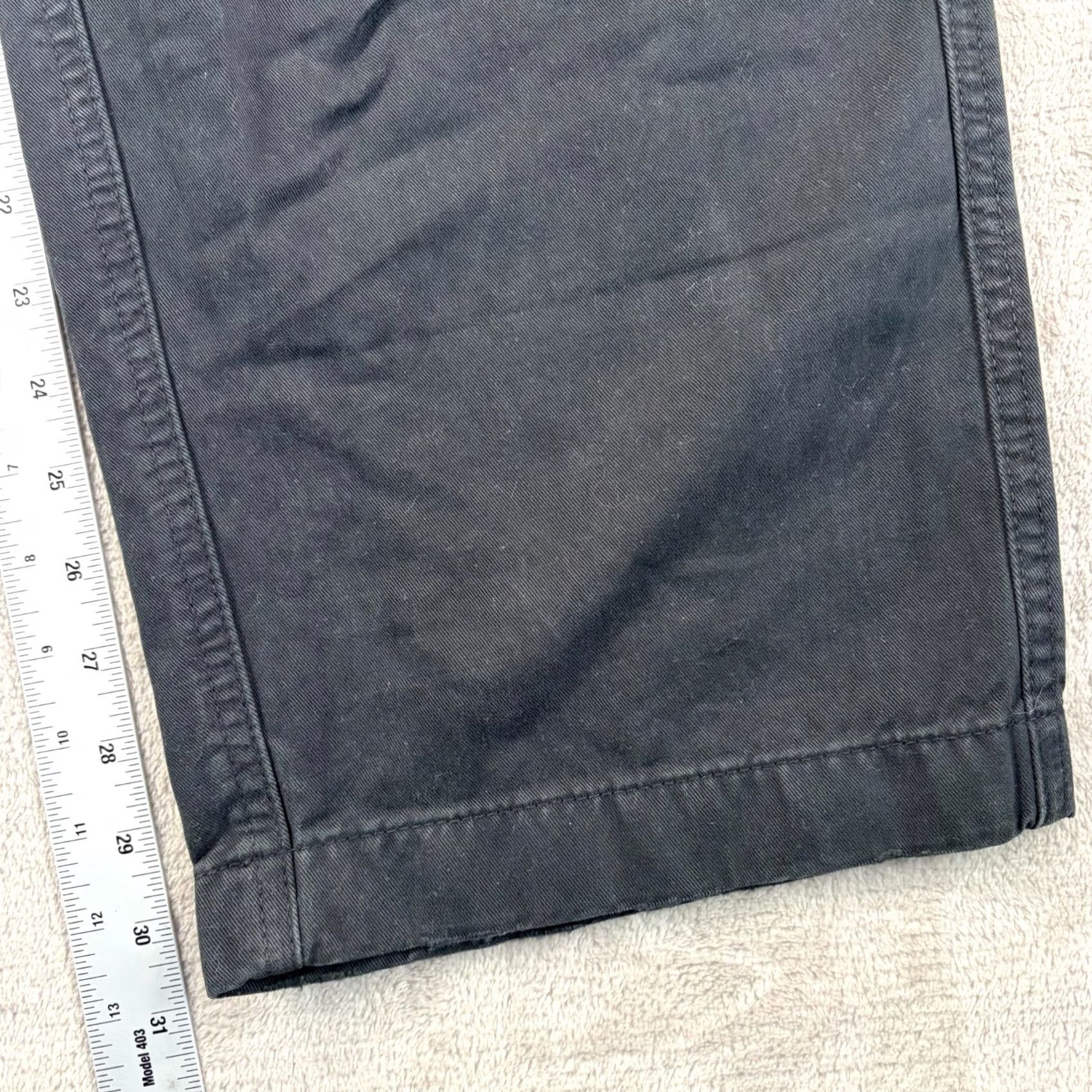 Abercrombie & Fitch Abercrombie & Fitch Cargo Pants Black Men 30x31 Baggy Relaxed Cotton Flat Front 31in Inseam Retro Grunge Style Size US 30 / EU 46 - 6 Thumbnail