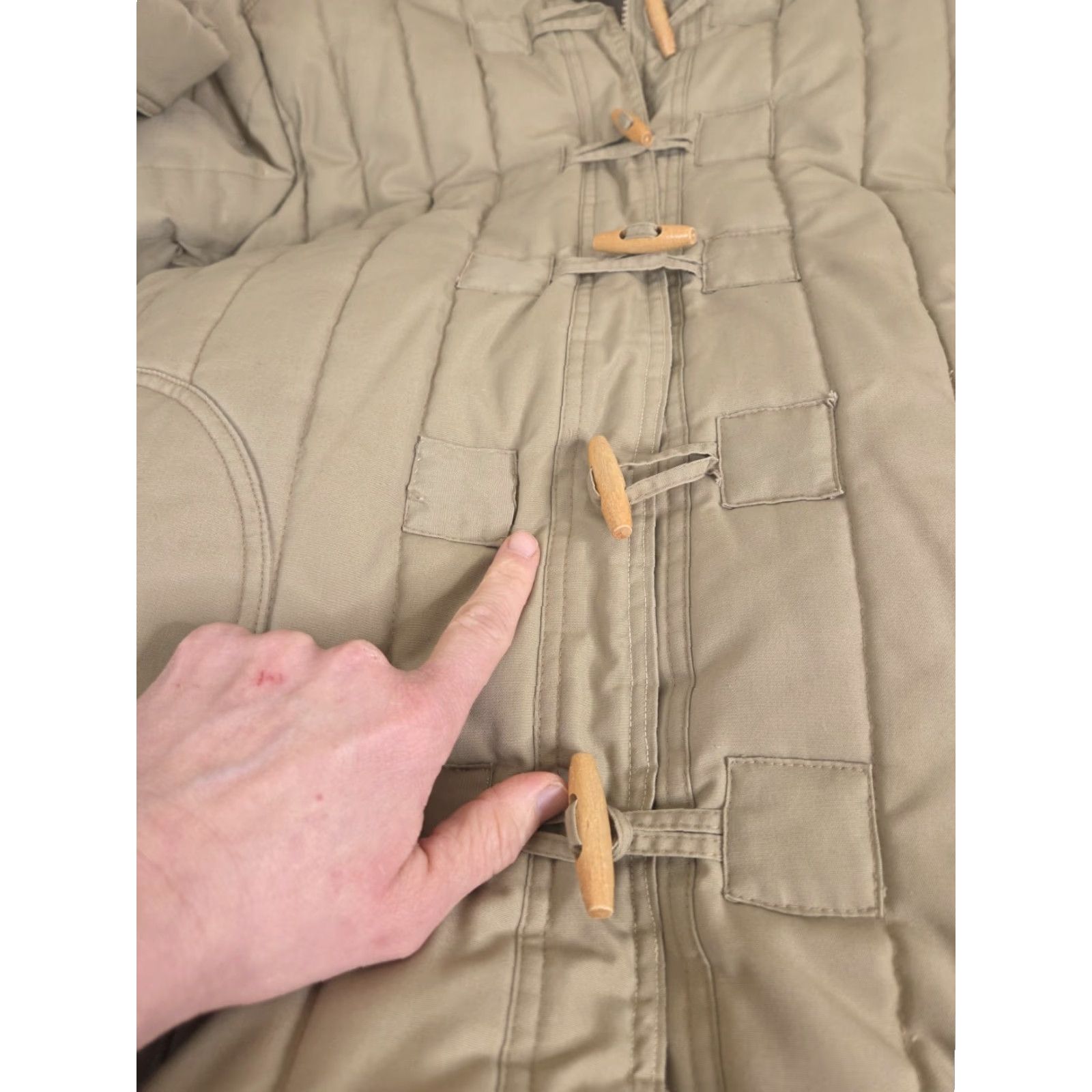 Vintage VINTAGE Windy Weather Jacket Coat Womens XL Beige 18 Puffer Quilted Toggle Zip Anorak Size XL / US 12-14 / IT 48-50 - 5 Thumbnail