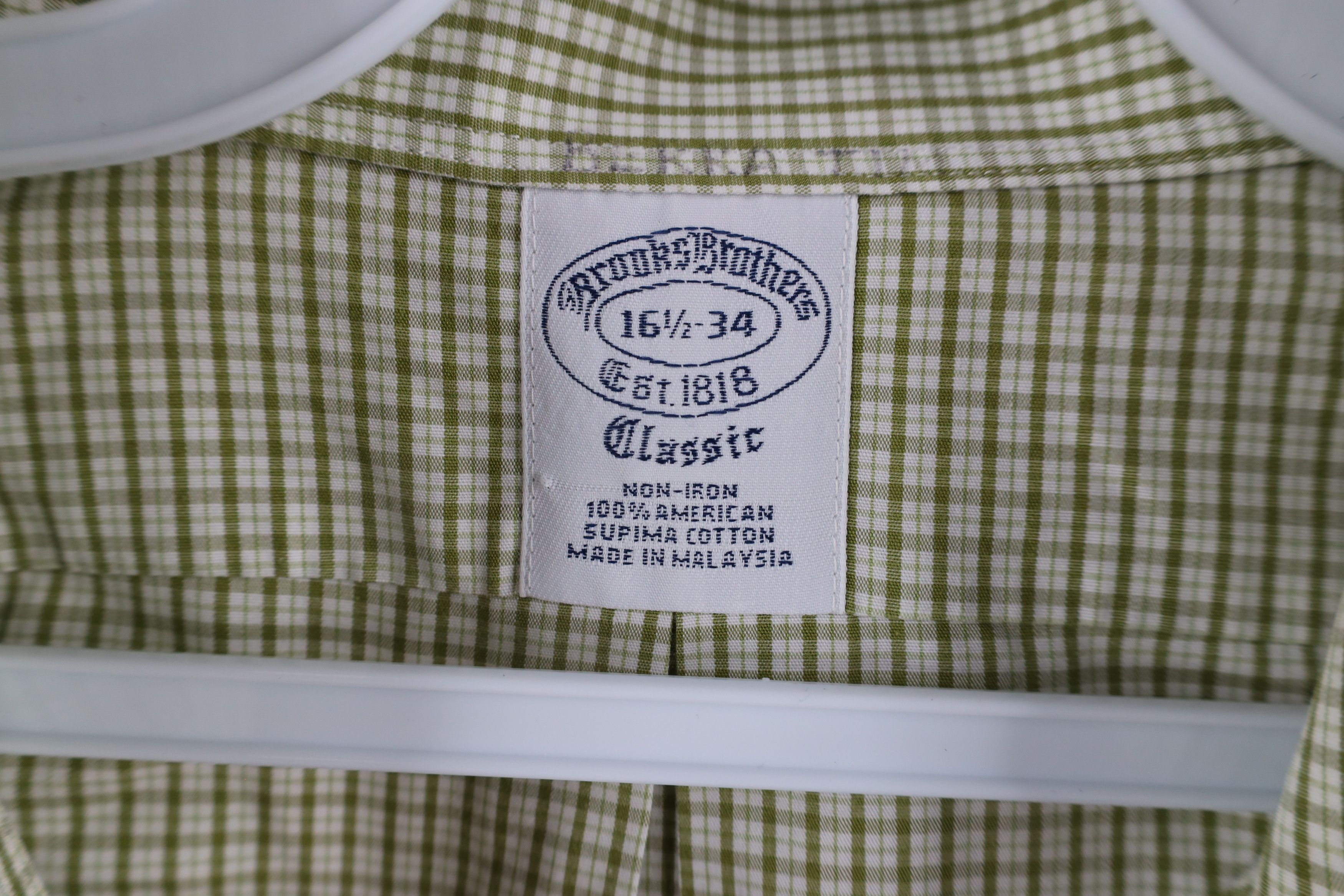 Brooks Brothers × Vintage Vintage 90s Brooks Brothers Iron Supima Cotton Button Shirt Size US M / EU 48-50 / 2 - 6 Thumbnail