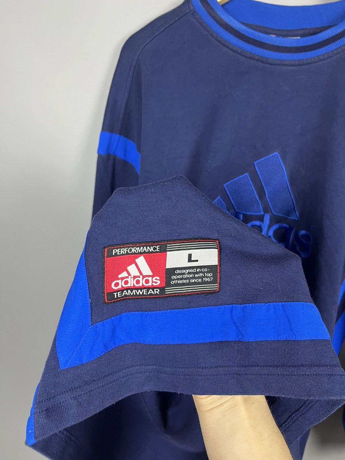 Adidas × Vintage Vintage Adidas basketball Training sweatshirt Jersey Rare 90 Size US L / EU 52-54 / 3 - 3 Thumbnail