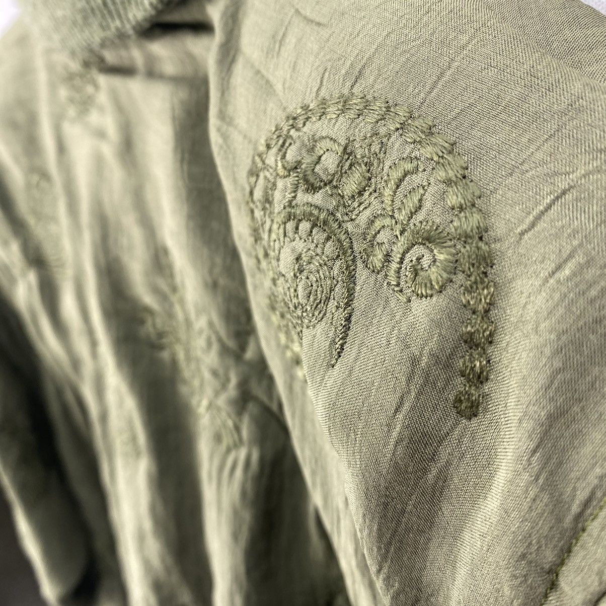Japanese Brand Vintage Double Collar Embroidery Pattern Coat Jacket Size S / US 4 / IT 40 - 11 Thumbnail