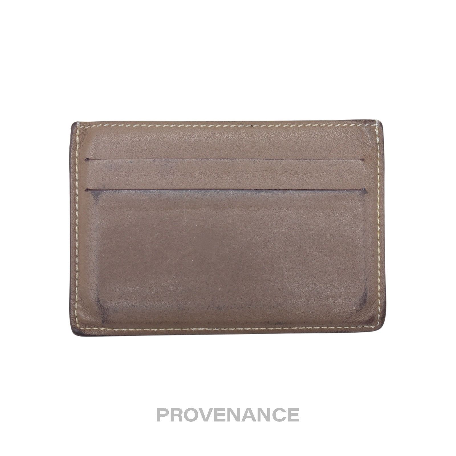 Hermes 🔴 Hermes Citizen Twill Card Wallet - Etoupe Swift Leather Size ONE SIZE - 1 Thumbnail