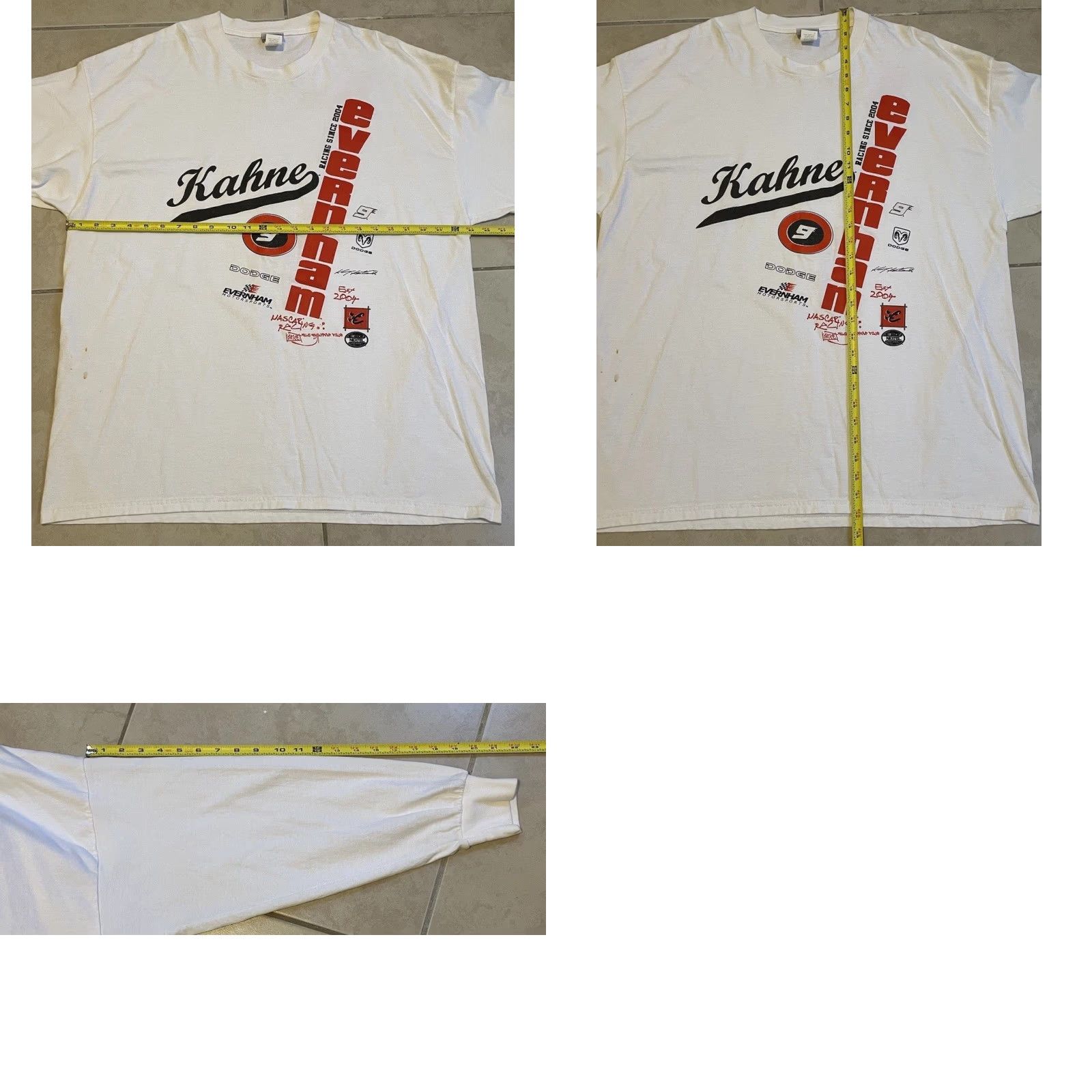 Chase Authentics VINTAGE NASCAR Kasey Kahne Faded All Over Print Shirt XL Men White 80s Grunge Biker Racing Cars USA Rock Retro - Mens Size US XL / EU 56 / 4 - 9 Thumbnail
