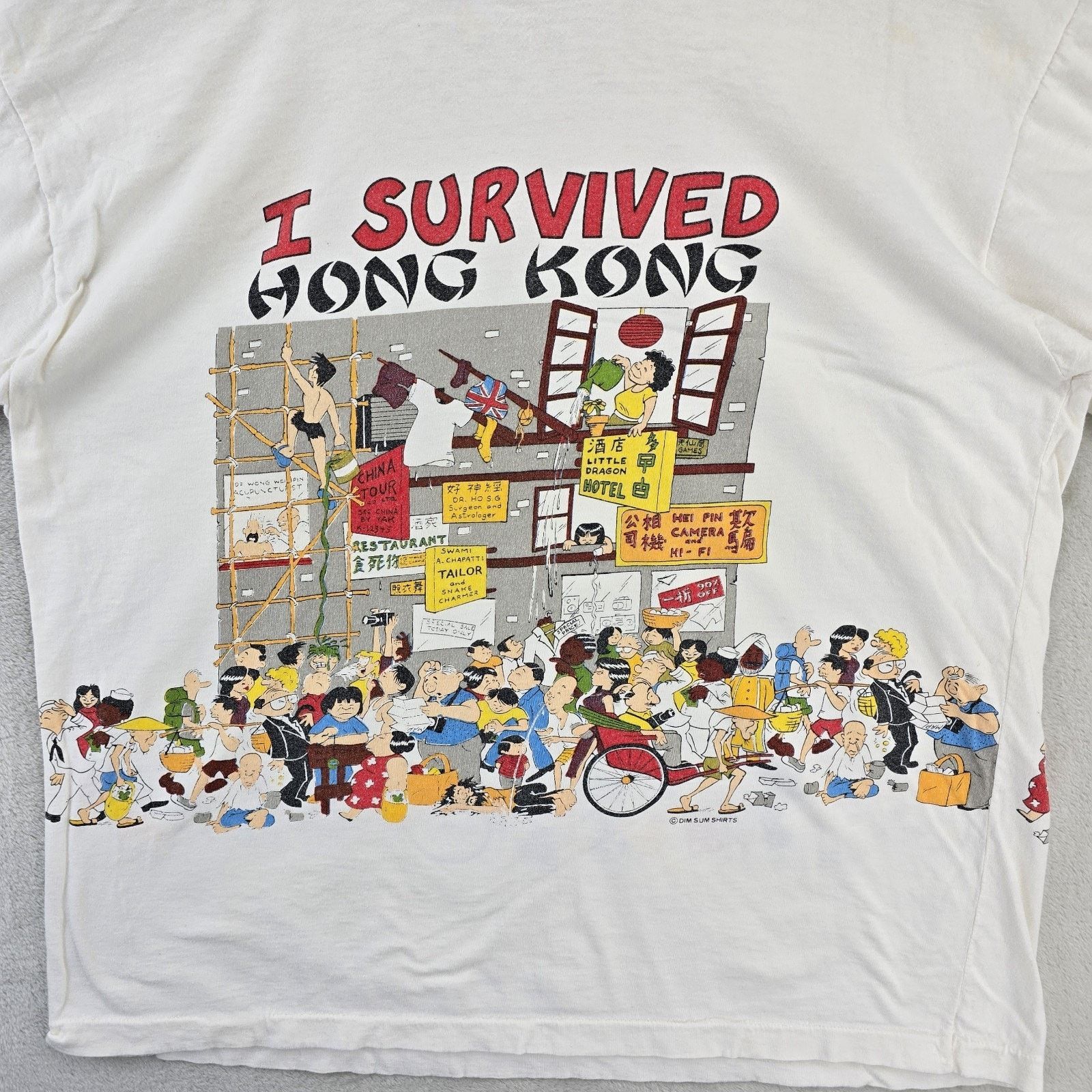 Other Vintage I Survived Hong Kong Tourist Shirt XL Dim Sum 90s Size US XL / EU 56 / 4 - 2 Thumbnail