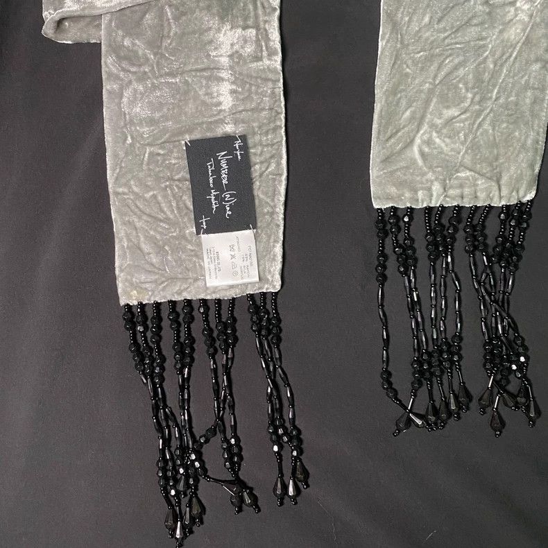 Number (N)ine Number (N)ineBright silver beaded tassel scarf 2503-Nextarr Size ONE SIZE - 2 Thumbnail