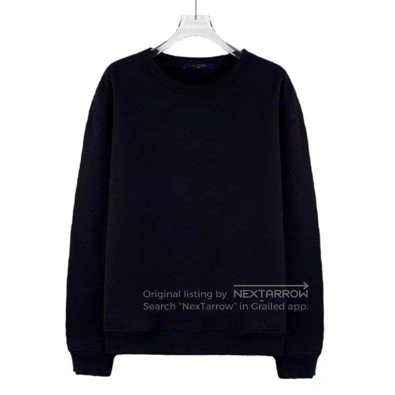 Louis Vuitton Louis Vuitton Black Instruction Cotton Crew Neck Long Slee Size US M / EU 48-50 / 2 - 1 Thumbnail