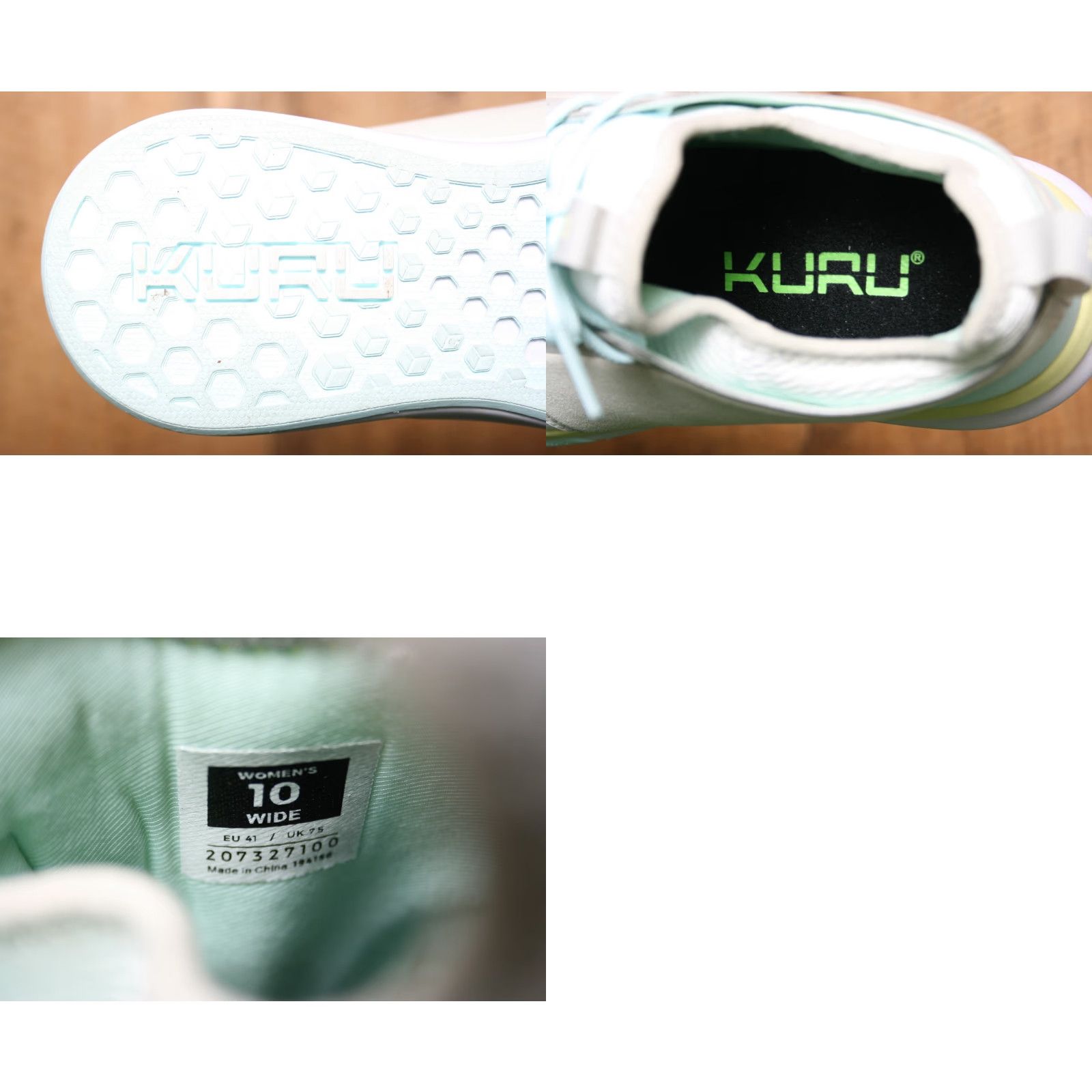 Vintage KURU Atom White Gray Blue Walking Sneakers Women's Sz. 10 Wide Sneaker, Lace Up, Low Top, Athletic Shoes, US 10, EU 41 Size US 8 / IT 38 - 8 Thumbnail