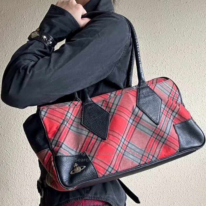 Vivienne Westwood Vivienne Westwood size os Red Plaid Square Bag Size ONE SIZE - 1 Thumbnail