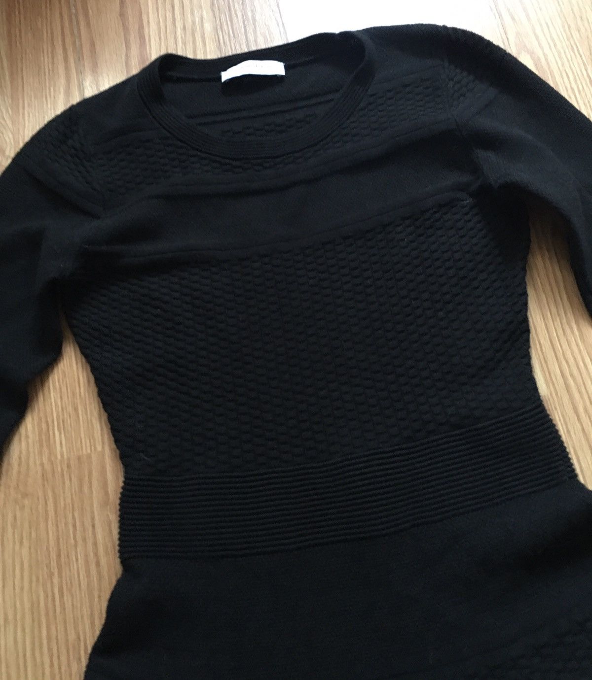 Sandro SANDRO Paris Black Knit Cotton Long Sleeve Dress Size 2 Size M / US 6-8 / IT 42-44 - 8 Thumbnail