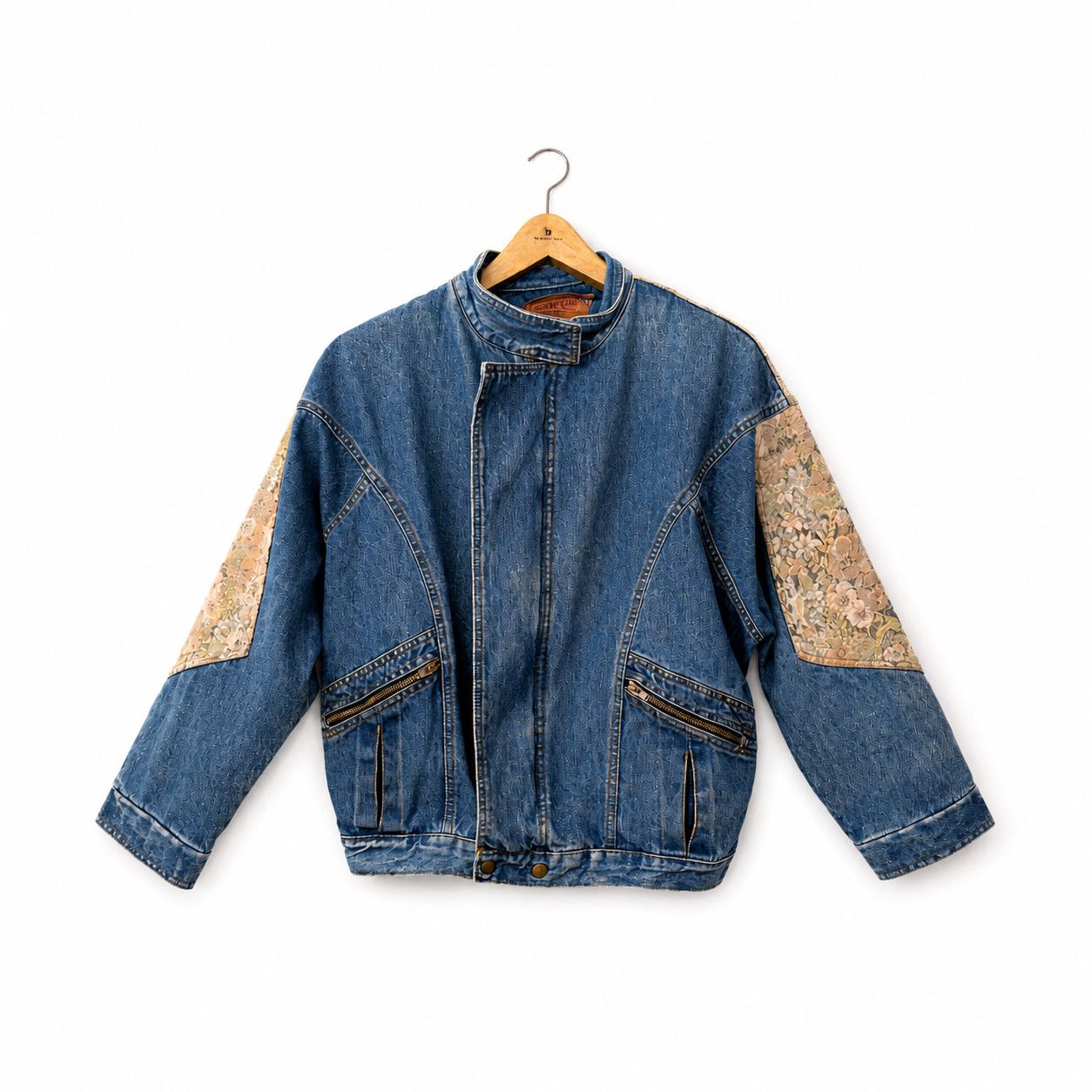 Vintage Vintage J. JACKSON CORP Denim Floral Panel Jacket Size XL / US 12-14 / IT 48-50 - 1 Thumbnail