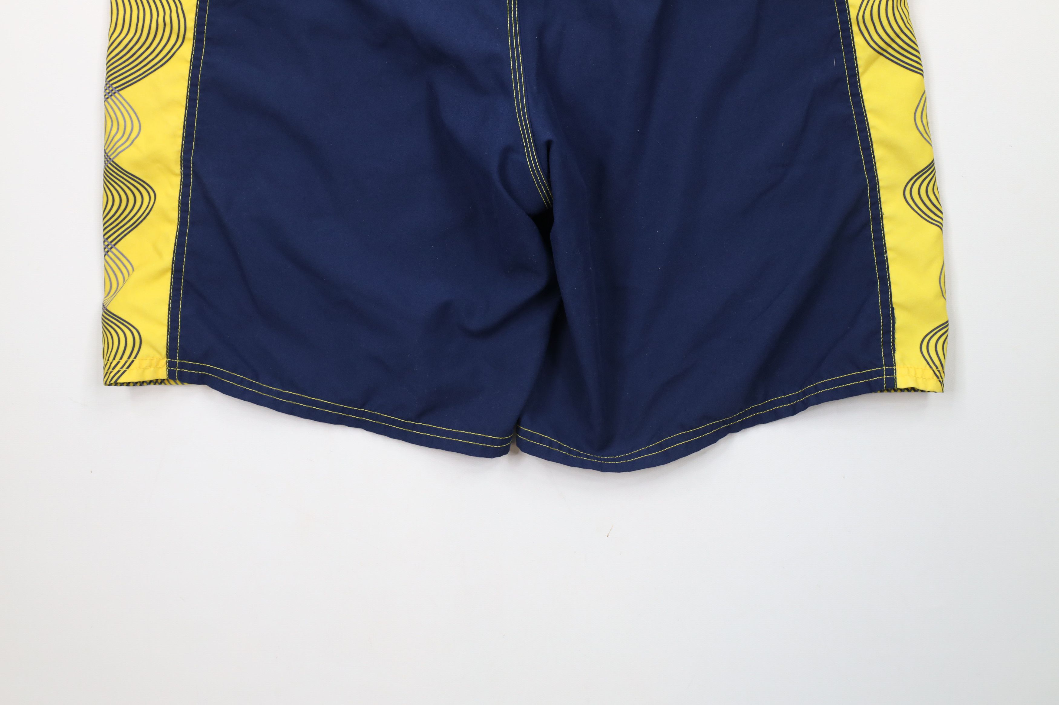 Nike × Vintage Vintage Nike Mini Swoosh Abstract Lined Shorts Swim Trunks Size US 32 / EU 48 - 14 Thumbnail