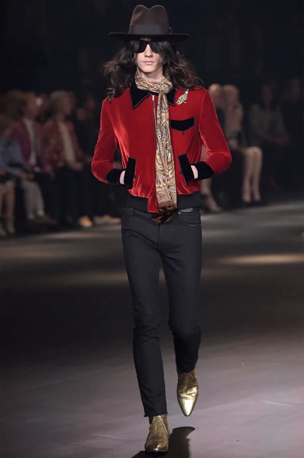 Saint Laurent Paris SAINT LAURENT By HEDI SLIMANE F/W 2016 Runway Velvet Jacket Size US S / EU 44-46 / 1 - 2 Thumbnail