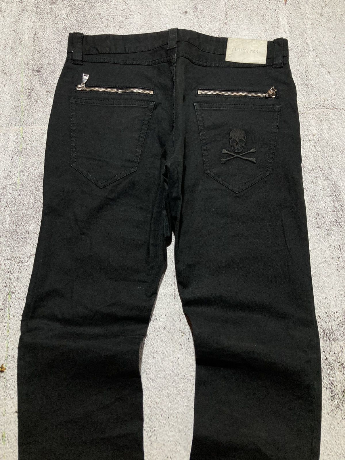 Japanese Brand 2000s Loveless Skull Patch Logo Punk Gothic Vkei Style Pants Size US 32 / EU 48 - 2 Thumbnail