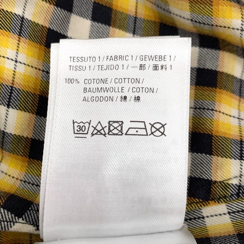Balenciaga Balenciaga size 34 Yellow logo-lettered plaid cotton long- Size XS / US 0-2 / IT 36-38 - 8 Thumbnail