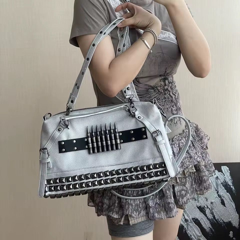Other Handmade Y2K Spice Girl Punk Shoulder Bag – Skull Rivets Size ONE SIZE - 3 Thumbnail