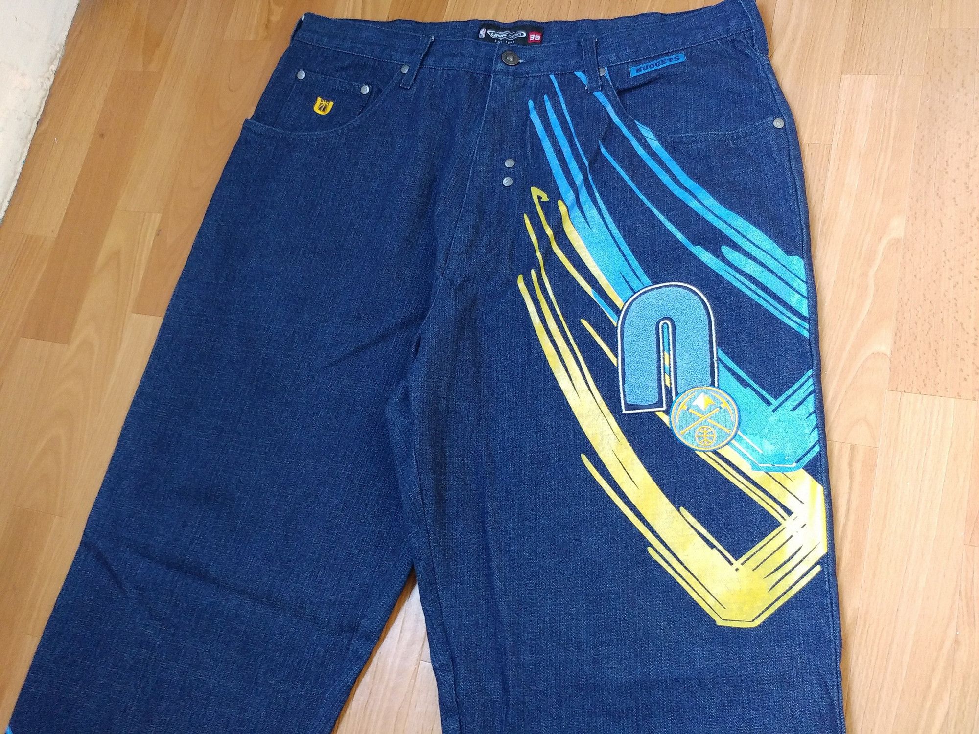 NBA NBA jeans, vintage UNK basketball, Denver Nuggets W 38 Size US 38 / EU 54 - 4 Thumbnail