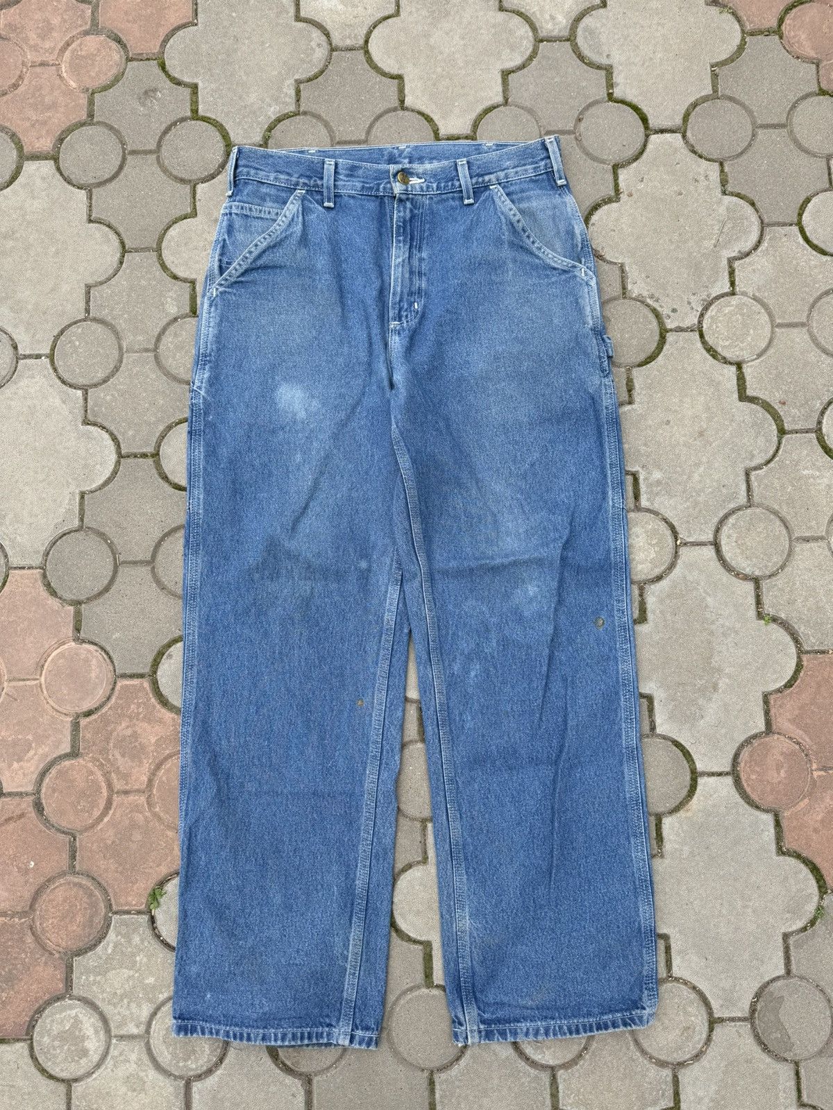 Carhartt × Carhartt Wip × Vintage Vintage Distressed Carhartt Carpenter Work Pant USA Size US 32 / EU 48 - 2 Thumbnail