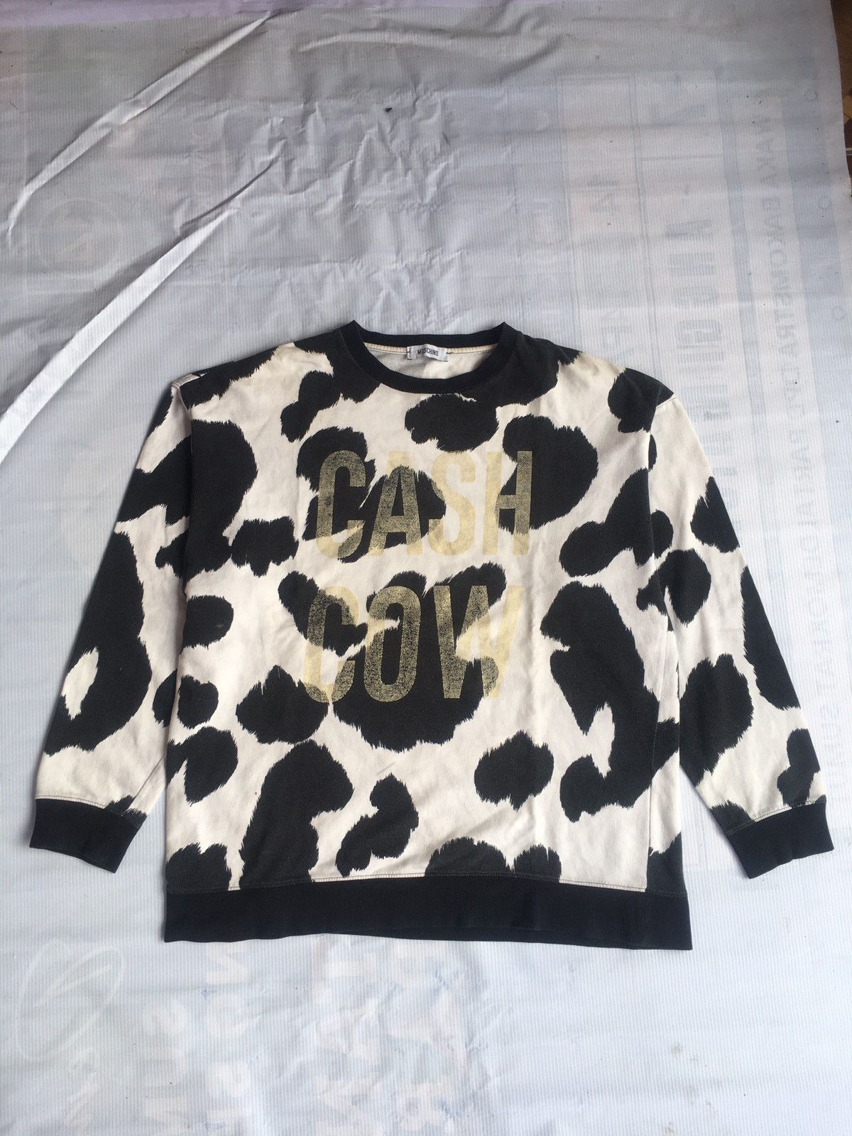 image of Italian Designers x Moschino Sweatshirt Cash Cow, Men's (Size Small)