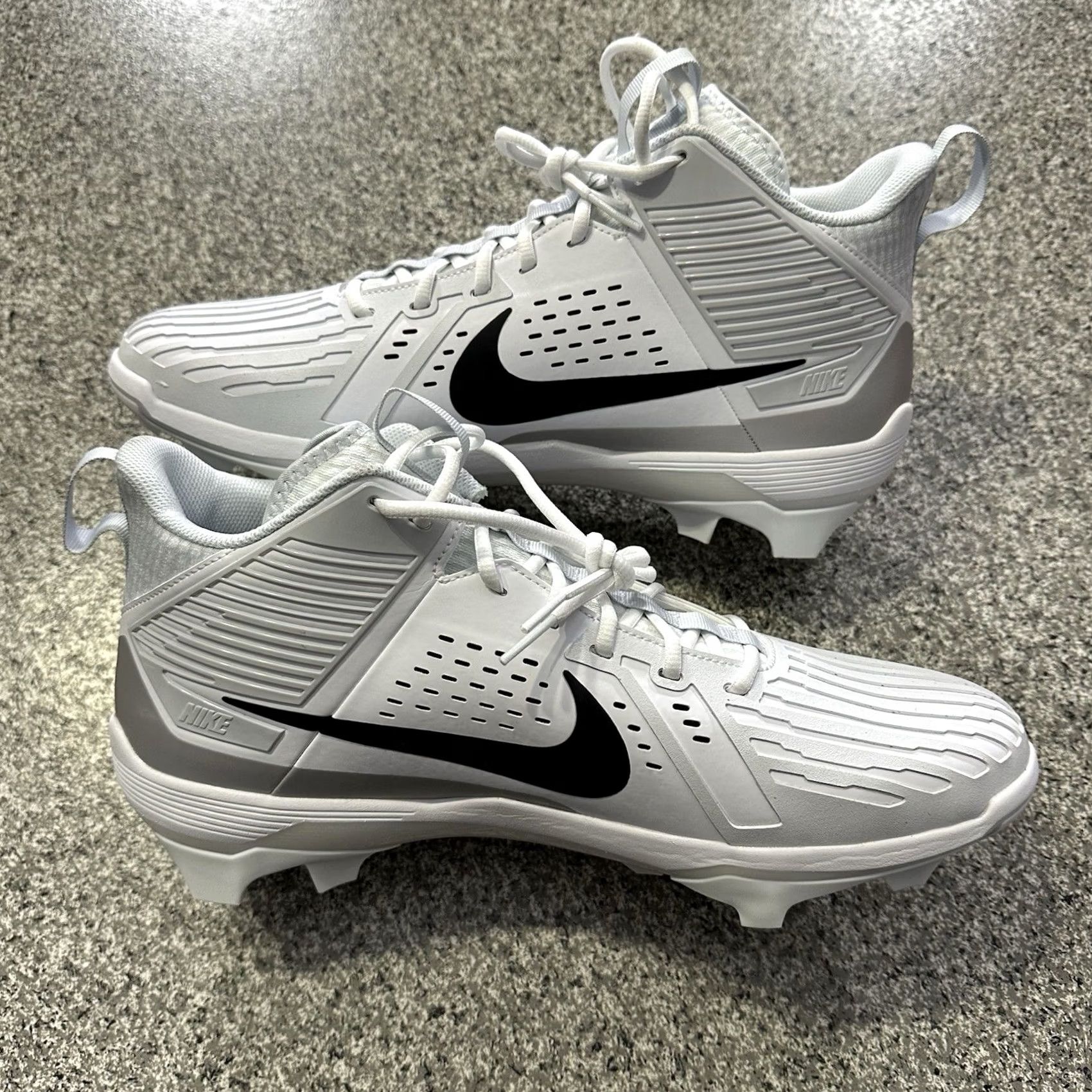 Nike Nike Force Savage Pro 3 Football Cleats Mens Size 15 White Grey DA5453-108 Size US 15 / EU 48 - 3 Thumbnail