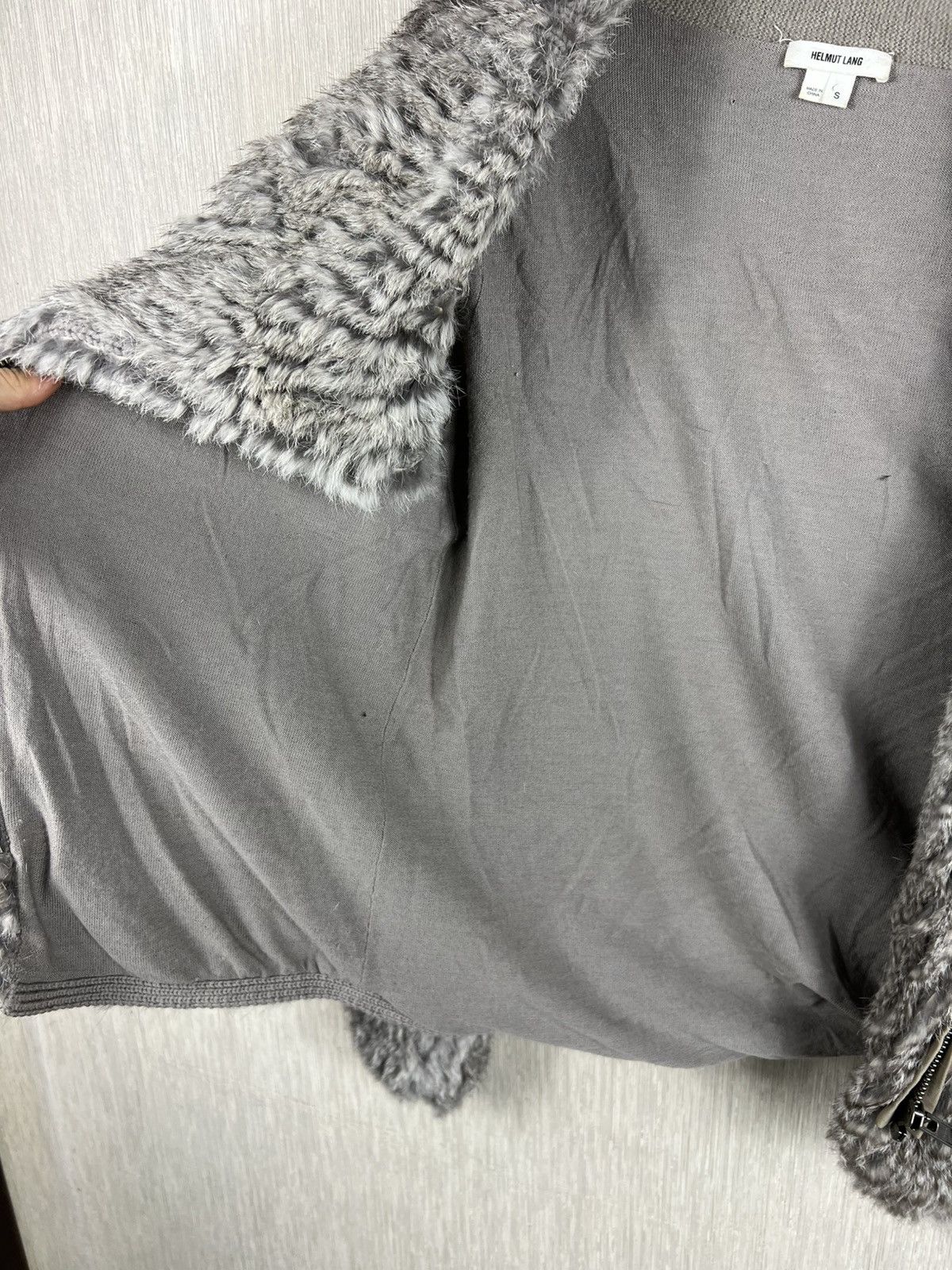Helmut Lang Archive Helmut Lang vintage real rabbit fur cardigan jacket Size S / US 4 / IT 40 - 18 Thumbnail