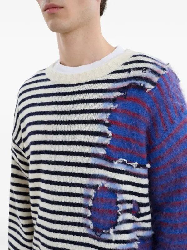 Marni o1w1db11125 Effect Colour-Block Jumper in Multicolor Size US XL / EU 56 / 4 - 4 Thumbnail
