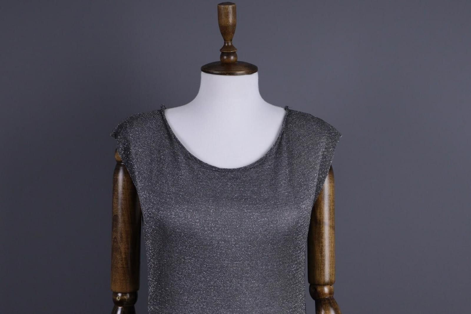 Designer Sarah Pacini Gray Bodycon Evening Dress Size One Size Size ONE SIZE - 2 Thumbnail