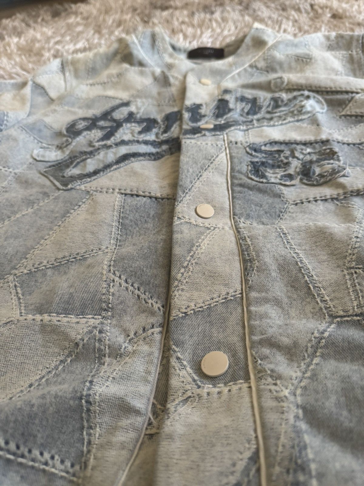 Amiri Amiri Denim Baseball Jersey Size US L / EU 52-54 / 3 - 2 Thumbnail
